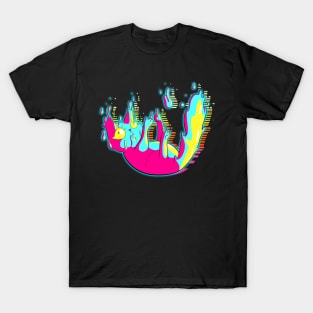 Melting Retrowave Cat T-Shirt